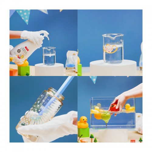 NUK Milk Bottle and Vegetable Cleanser 950ml + Refill 750ml | 100% Food Grade Ingredients